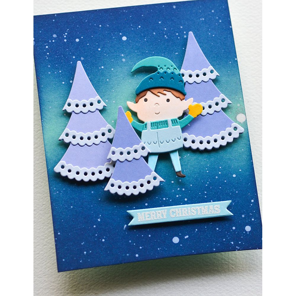 Poppy Stamps Nordic Joyful Elf Dies 2667 trees