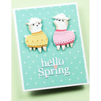 Poppy Stamps Nordic Lambs Dies Bundle hello spring