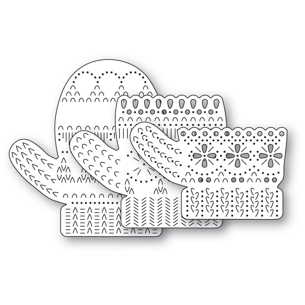 Poppy Stamps Nordic Large Mitten Dies 2761 layer