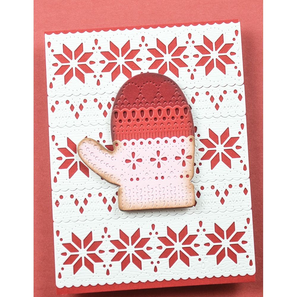 Poppy Stamps Nordic Large Mitten Dies 2761 sweater