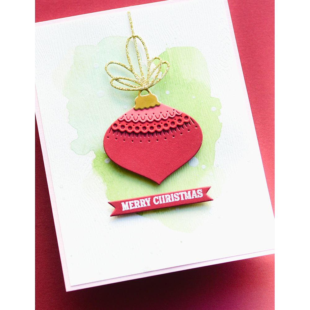 Poppy Stamps Nordic Layered Ornament Dies 2625 merry christmas