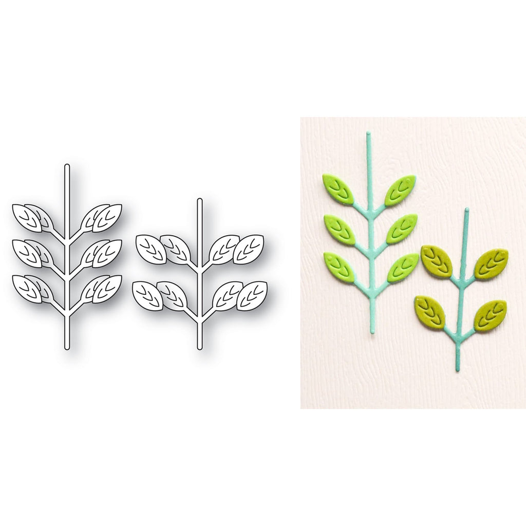 Poppy Stamps Nordic Leafy Stems Dies 2785 outline