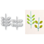 Poppy Stamps Nordic Leafy Stems Dies 2785 outline