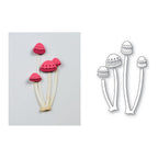 Poppy Stamps Nordic Long Stem Mushrooms Dies 2725 parts