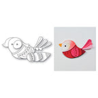 Poppy Stamps Nordic Love Bird Dies 2707 parts