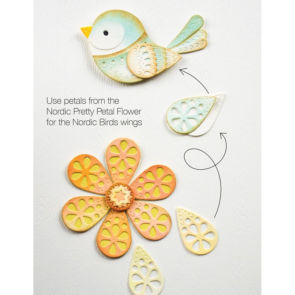 Poppy Stamps Nordic Love Bird Dies 2707 wings