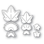 Poppy Stamps Nordic Maple Leaves Dies 2665 line image