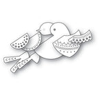 Poppy Stamps Nordic Nestled Bird Dies 2765 outline