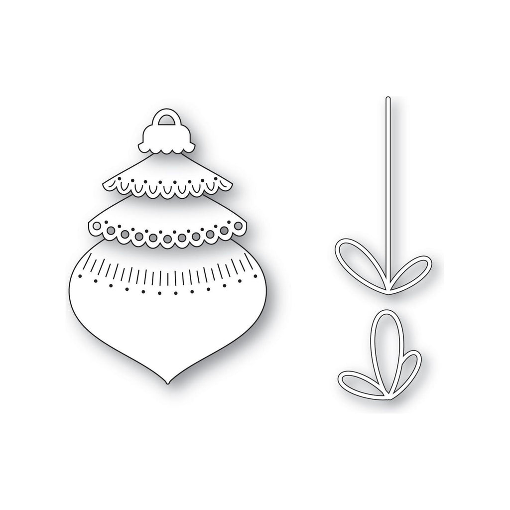 Poppy Stamps Nordic Ornament and Bow Dies Bundle line art