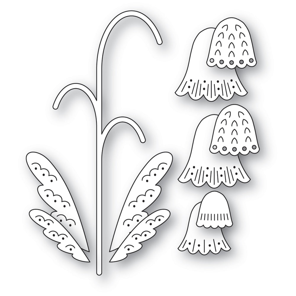Poppy Stamps Nordic Pendant Flower Dies 2771 outline