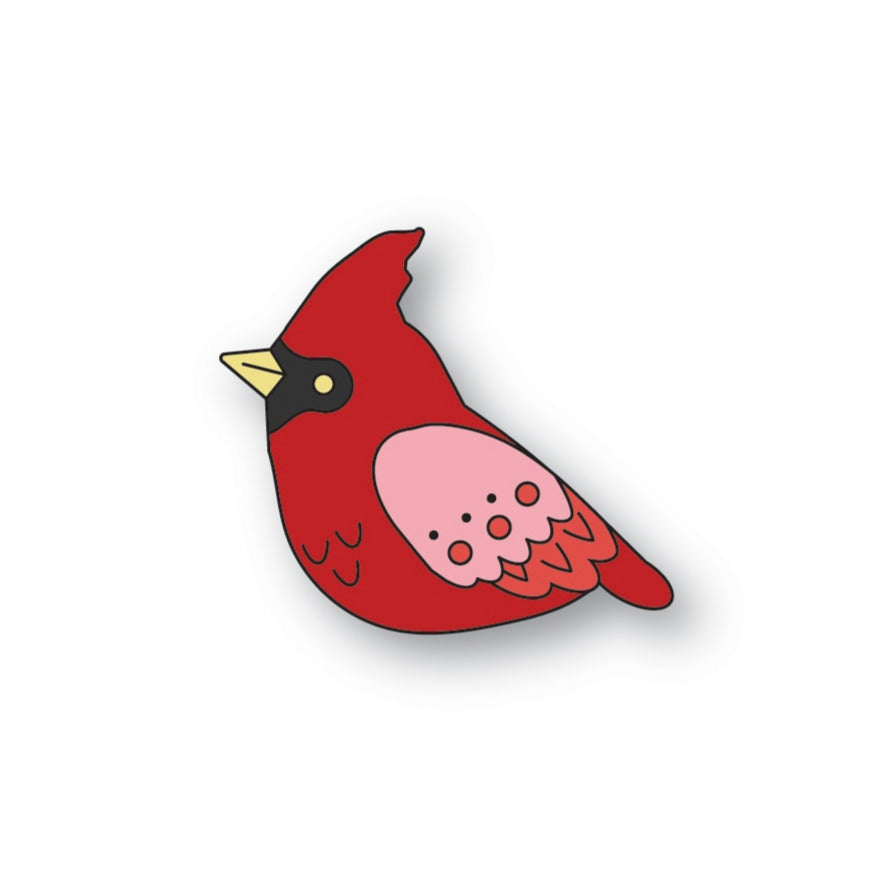 Poppy Stamps Nordic Perched Cardinal Dies 2738