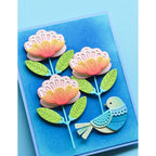 Poppy Stamps Nordic Petalglow Flower Dies 2778 bird