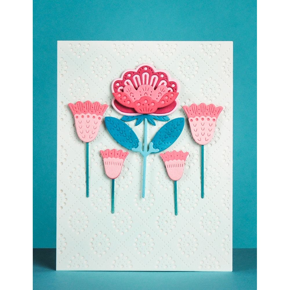 Poppy Stamps Nordic Petalglow Flower Dies 2778 lace background