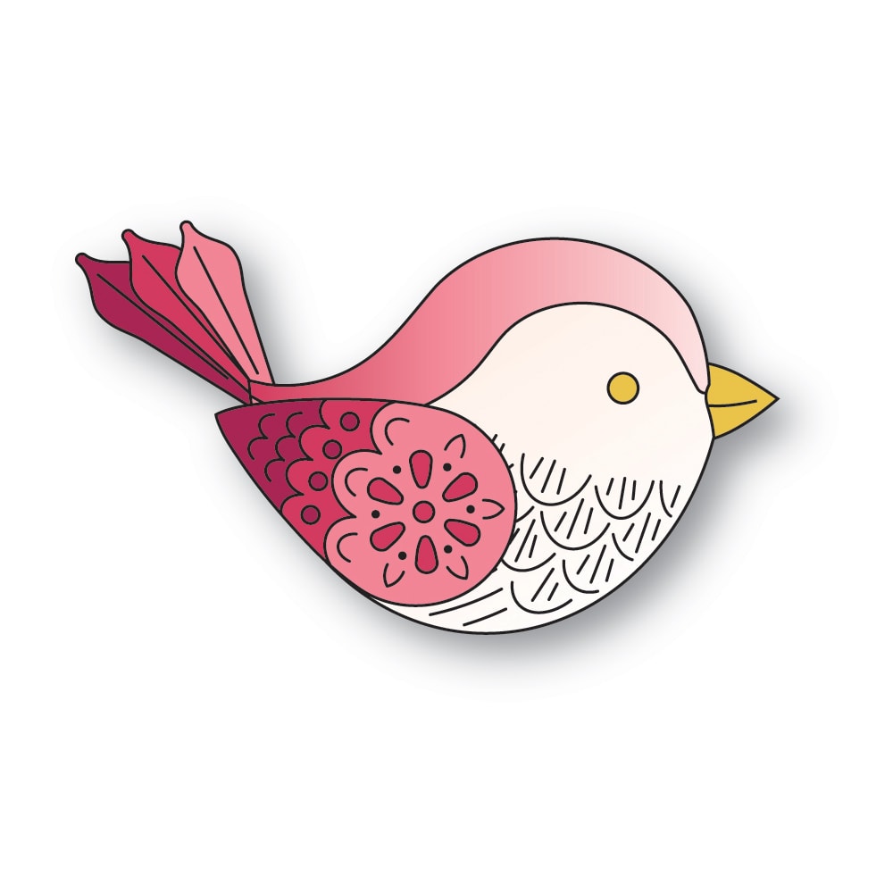 Poppy Stamps Nordic Petalpoint Bird Dies 2711