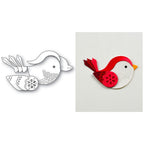 Poppy Stamps Nordic Petalpoint Bird Dies 2711 parts