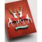 Poppy Stamps Nordic Regal Deer Dies 2659 gold antlers
