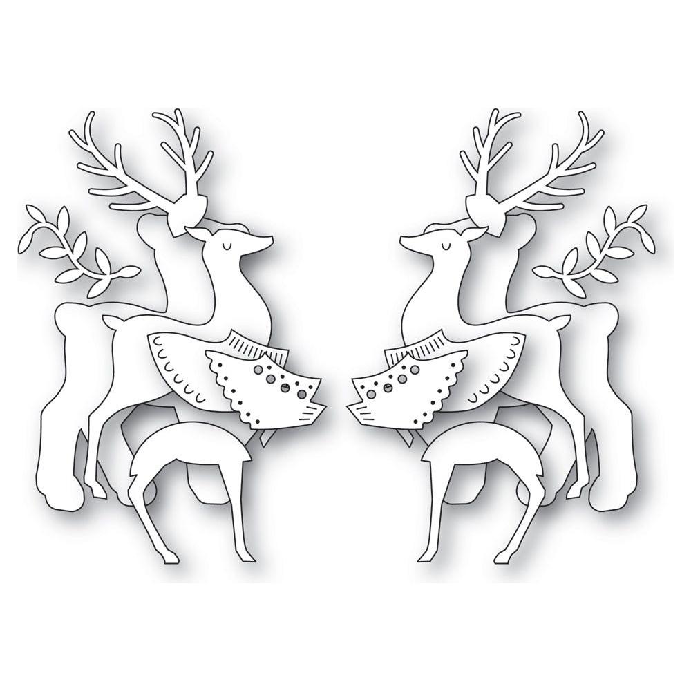 Poppy Stamps Nordic Regal Deer Dies 2659 line image