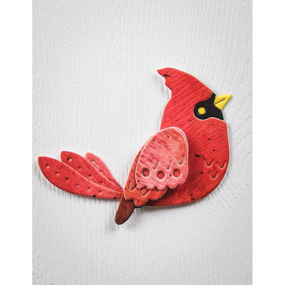 Poppy Stamps Nordic Resting Cardinal Dies 2754 cardinal