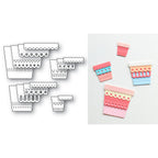 Poppy Stamps Nordic Scalloped Flower Pots Dies 2782 outline