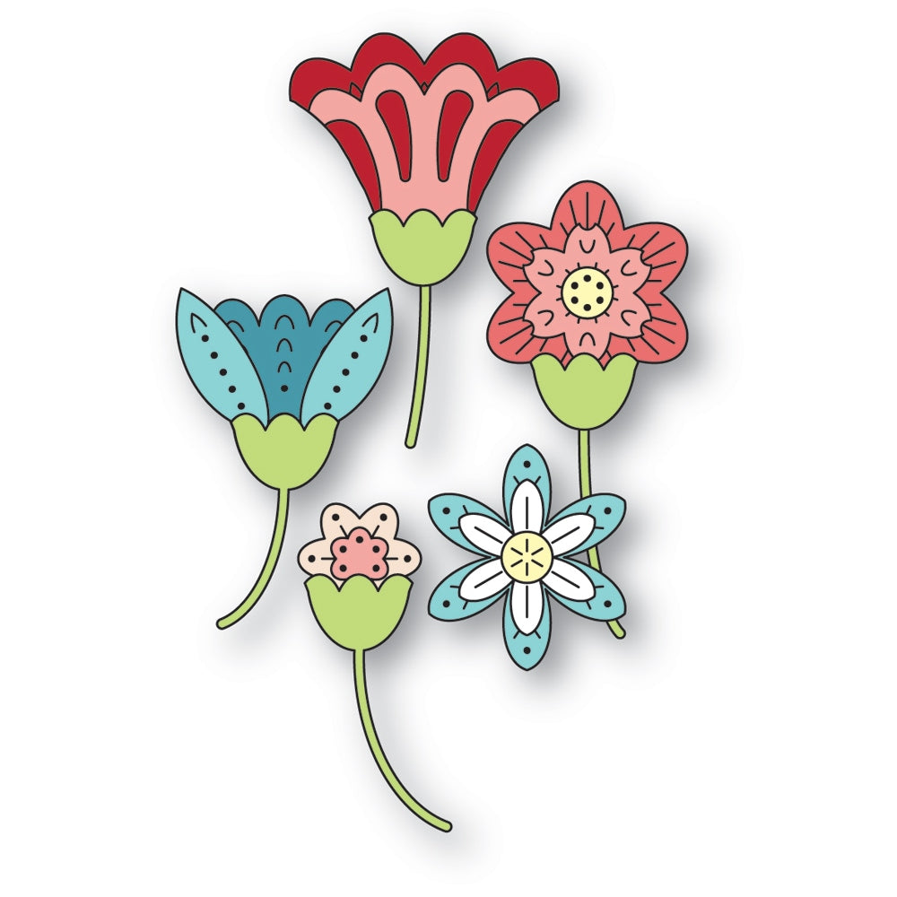 Poppy Stamps Nordic Scatter Flowers Dies 2773