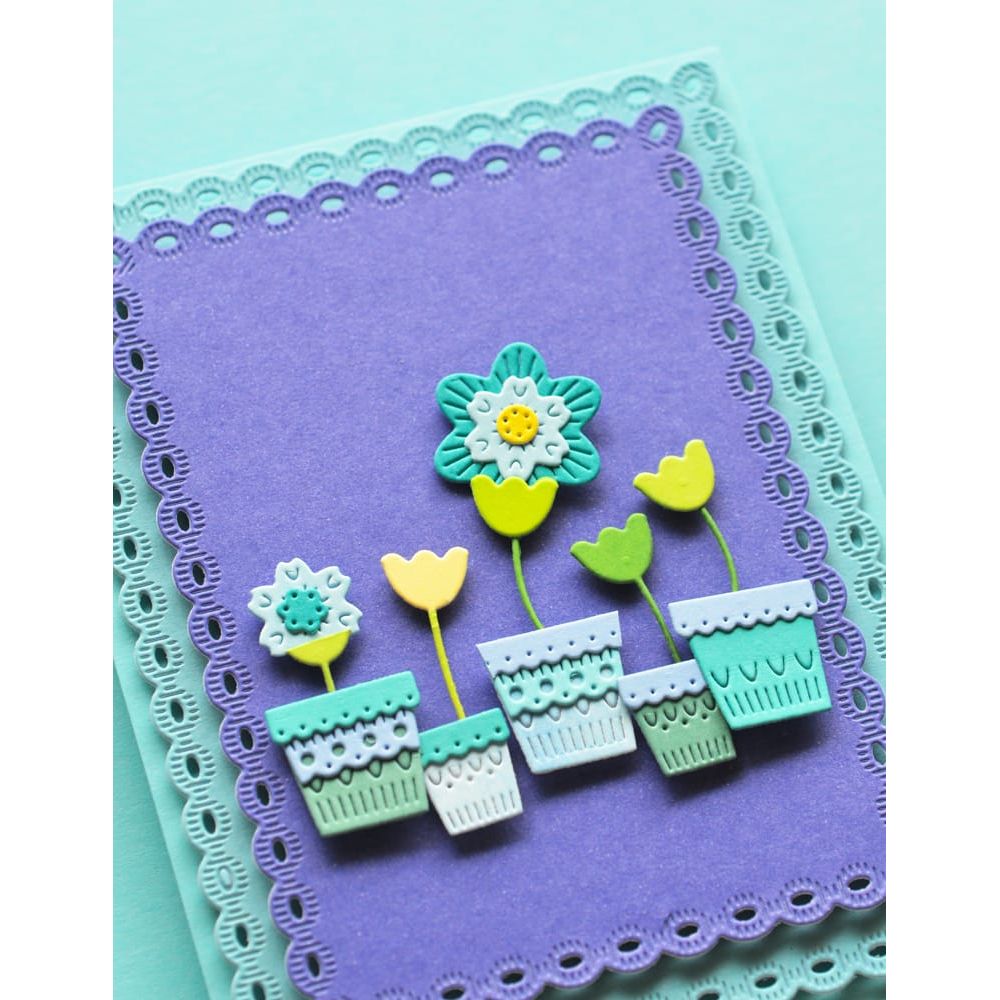 Poppy Stamps Nordic Scatter Flowers Dies 2773 blue flower
