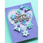 Poppy Stamps Nordic Scatter Flowers Dies 2773 happy birthday