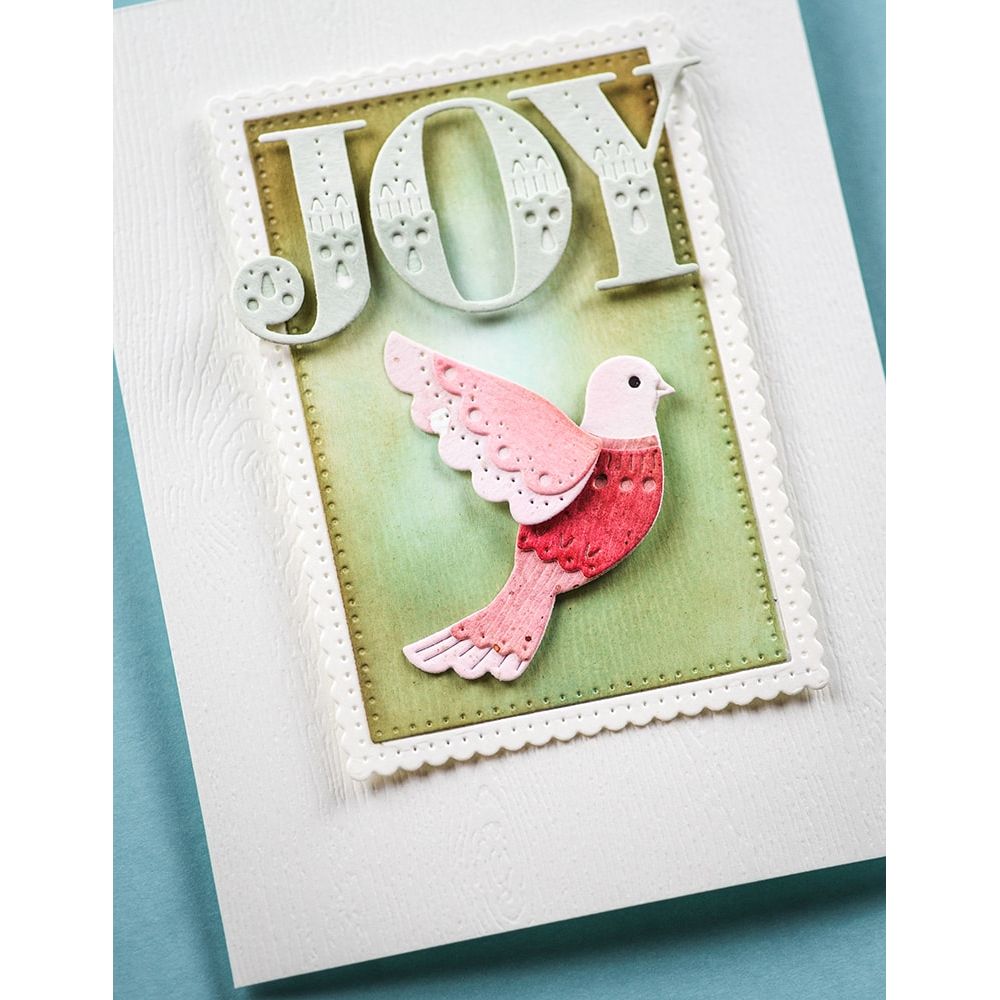 Poppy Stamps Nordic Serene Dove Dies 2747 joy