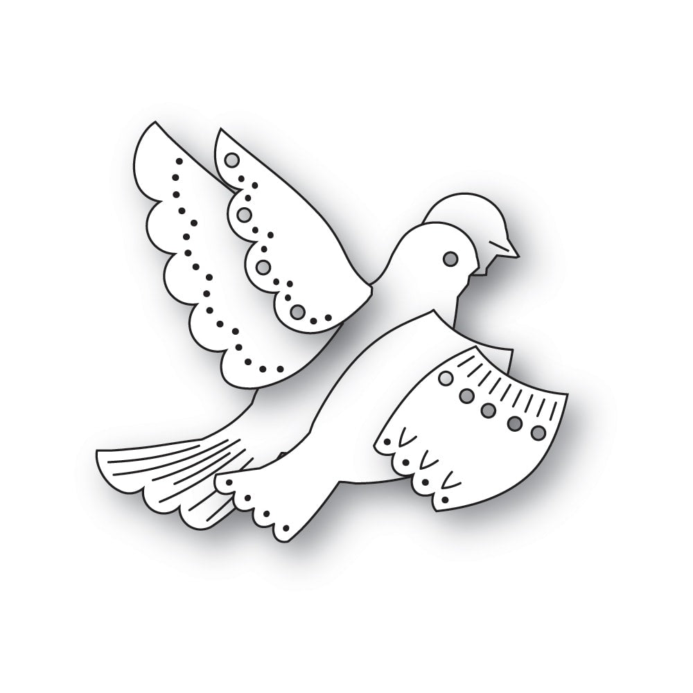 Poppy Stamps Nordic Serene Dove Dies 2747 layer