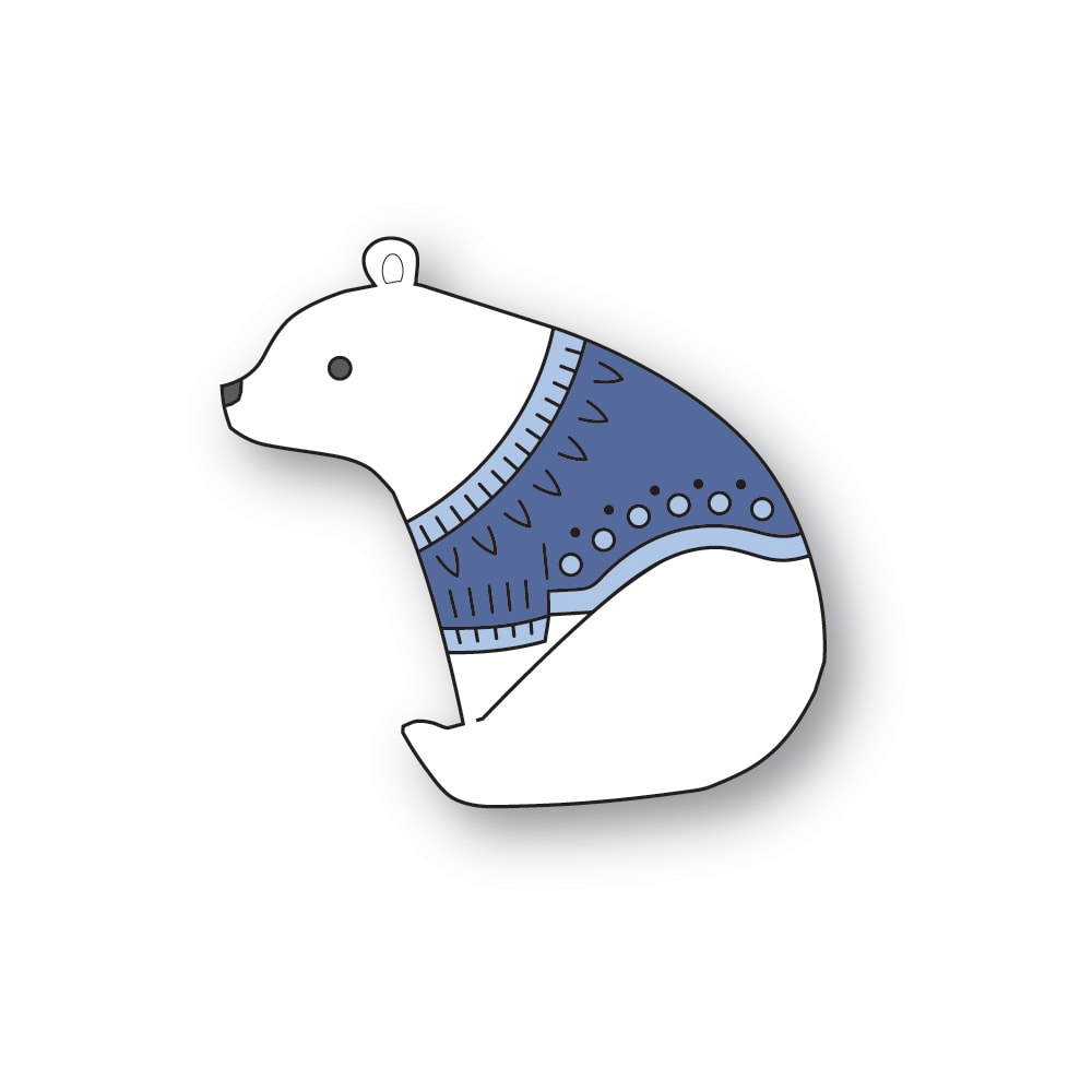 Poppy Stamps Nordic Sitting Bear Dies 2758