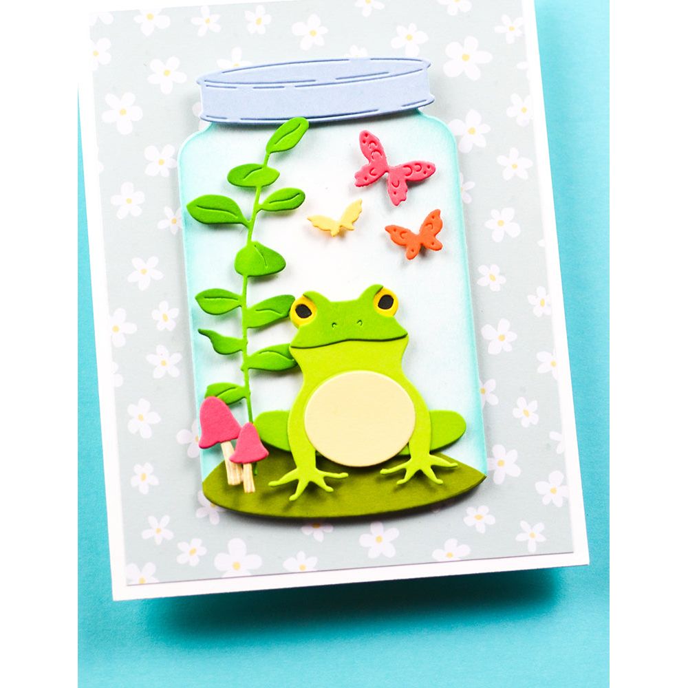 Poppy Stamps Nordic Sitting Frog Dies 2705 jar