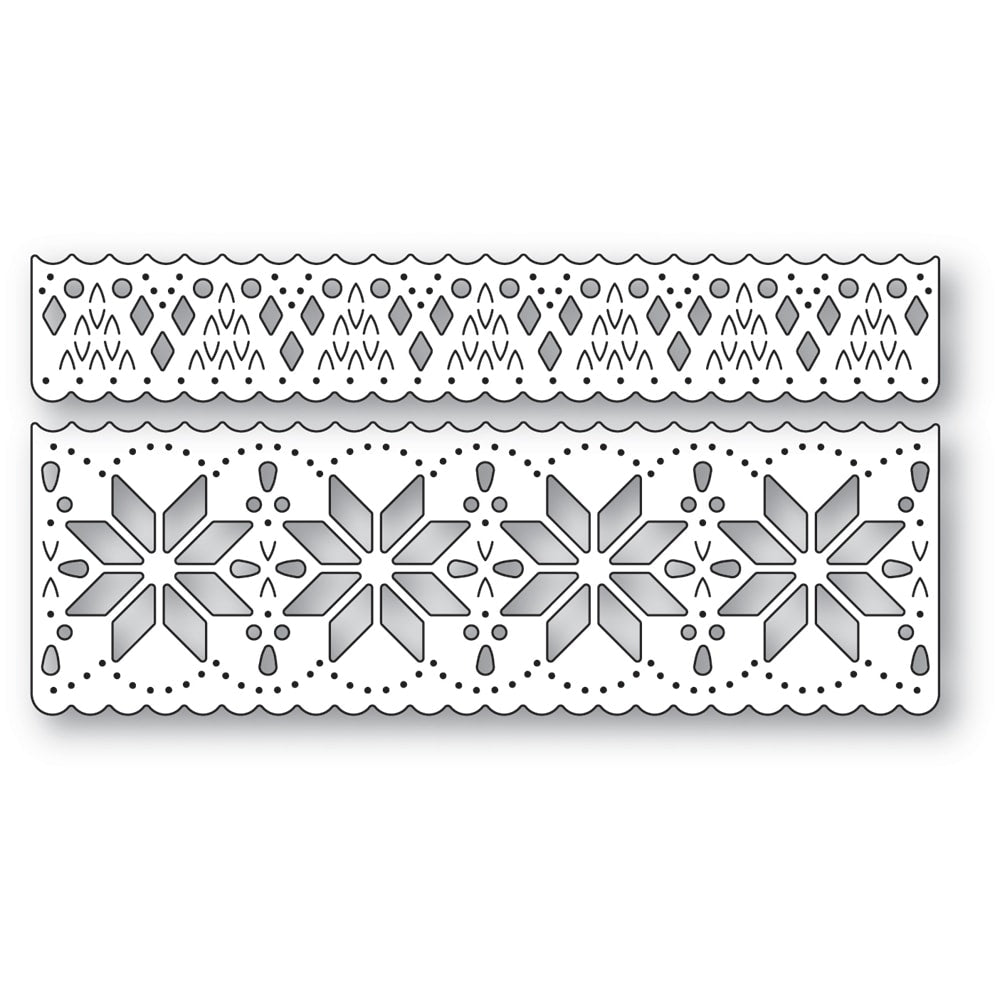 Poppy Stamps Nordic Snowflake Border Dies 2739 layer
