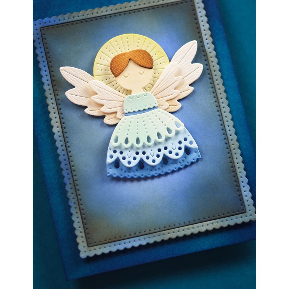 Poppy Stamps Nordic Sweet Angel Dies 2748 blue