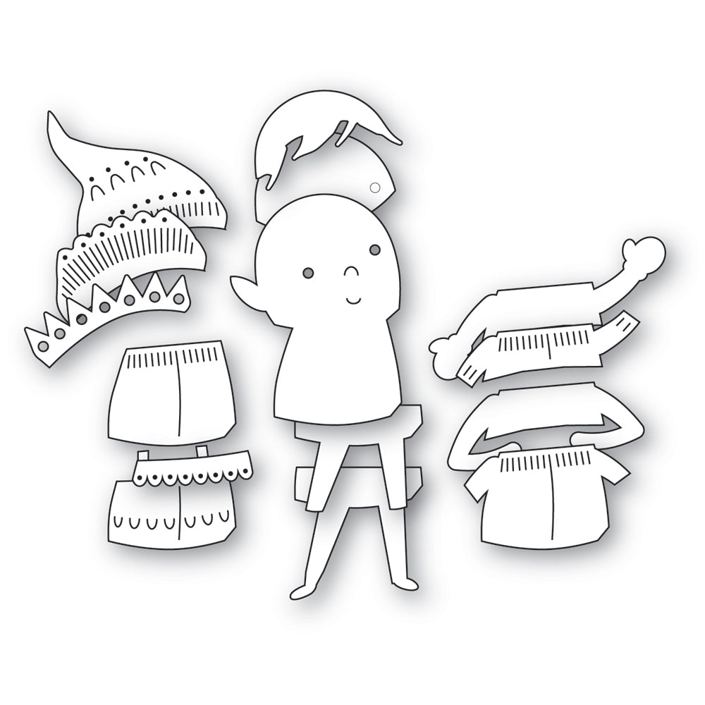 Poppy Stamps Nordic Sweet Elf Dies 2641 line image