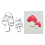 Poppy Stamps Nordic Swirl Mushrooms Dies 2720 parts