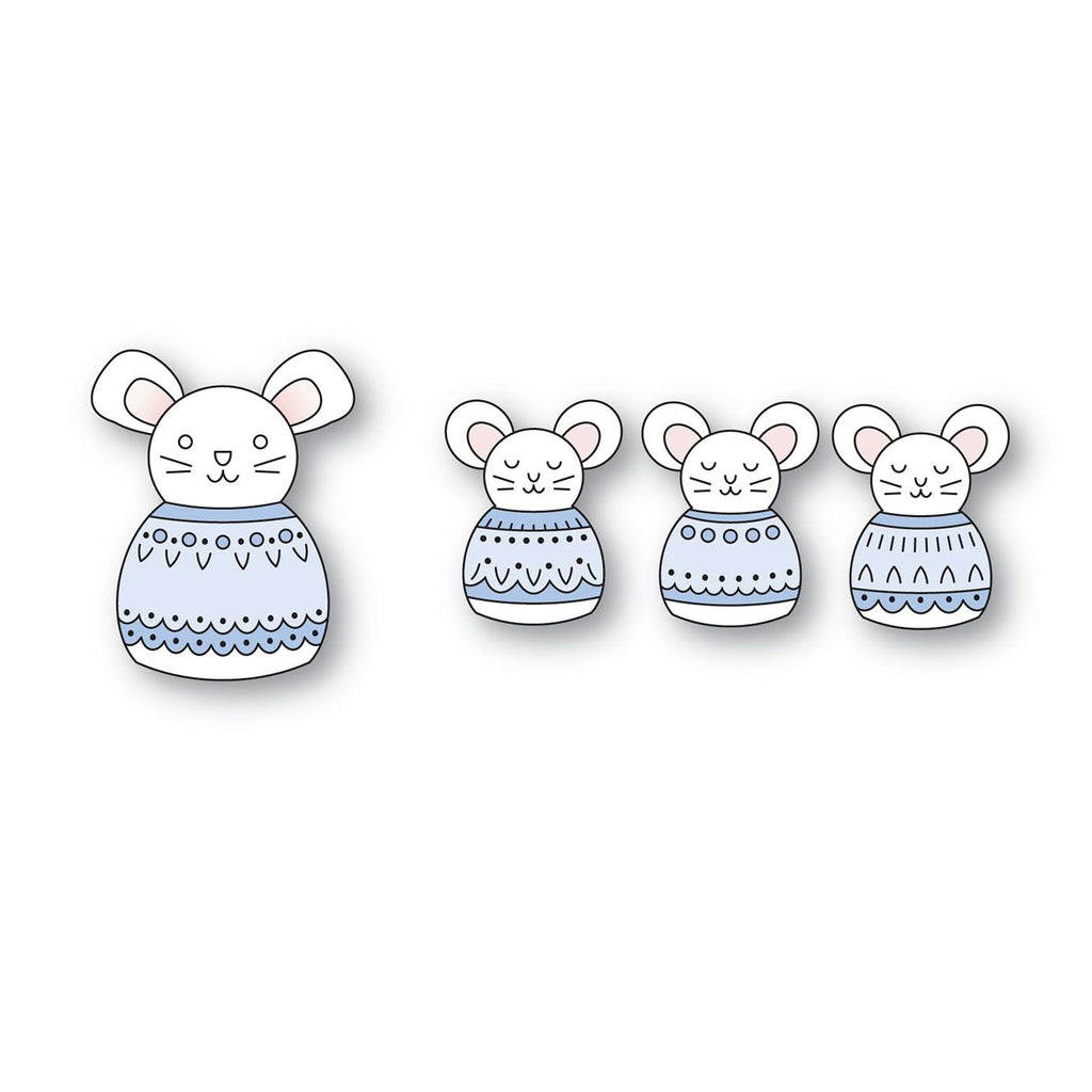 Poppy Stamps Nordic Tiny and Merry Mouse Die Bundle