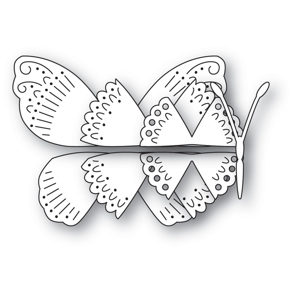 Poppy Stamps Nordic Whisper Butterfly Dies 2779 outline