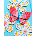Poppy Stamps Nordic Whisper Butterfly Dies 2779 white flower