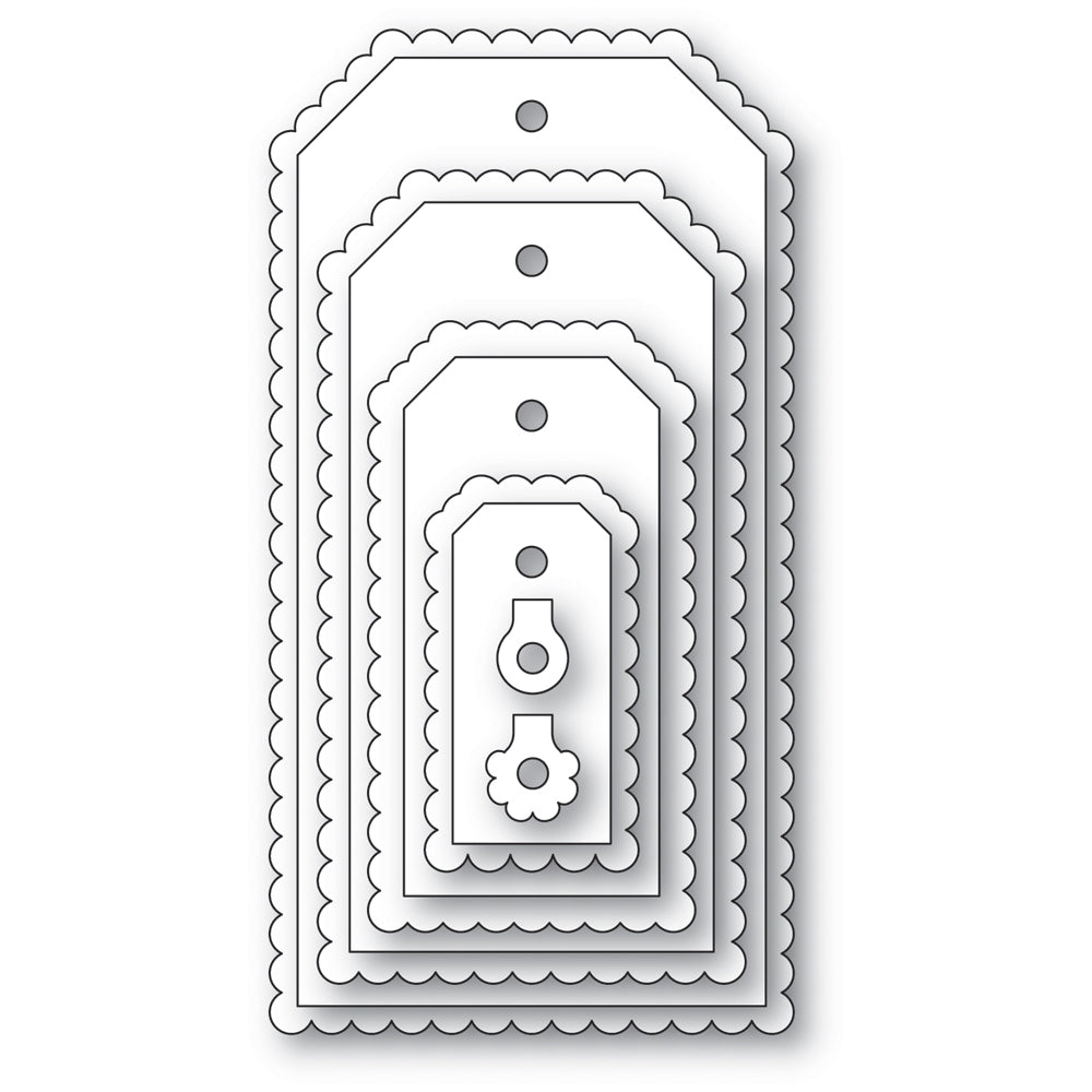 Poppy Stamps Scalloped Framer Tags Dies 2791