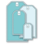 Poppy Stamps Scalloped Pinpoint Tags Dies 2740
