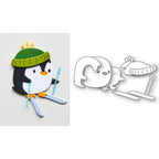Poppy Stamps Ski Penguin Dies 2798 outline