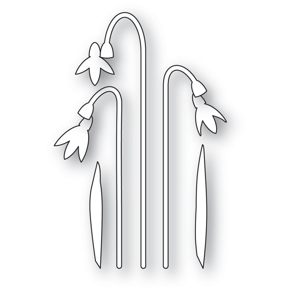 Poppy Stamps Snowbell Flowers Dies 2772 outline