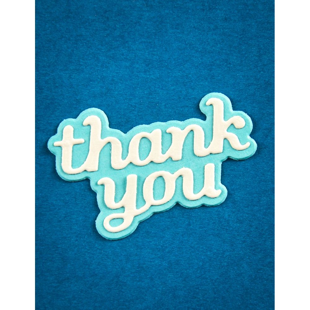 Poppy Stamps Thank You Tender Script Dies 2776 thank you