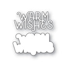 Poppy Stamps Warm Wishes Cheerful Script Dies 2755 layer