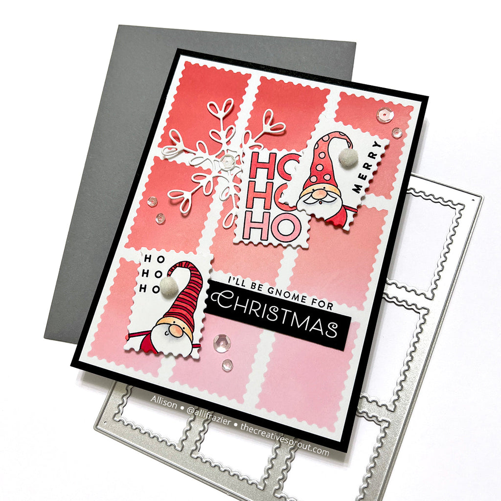 Simon Says Stamp Postage Collage Cover Wafer Dies 1144sd DieCember Christmas Card | color-code:ALT01