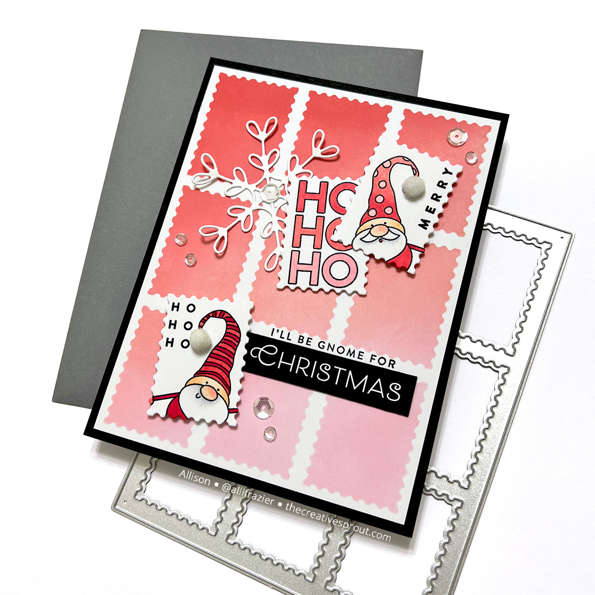 Simon Says Stamp Postage Collage Cover Wafer Dies 1144sd DieCember Christmas Card | color-code:ALT01