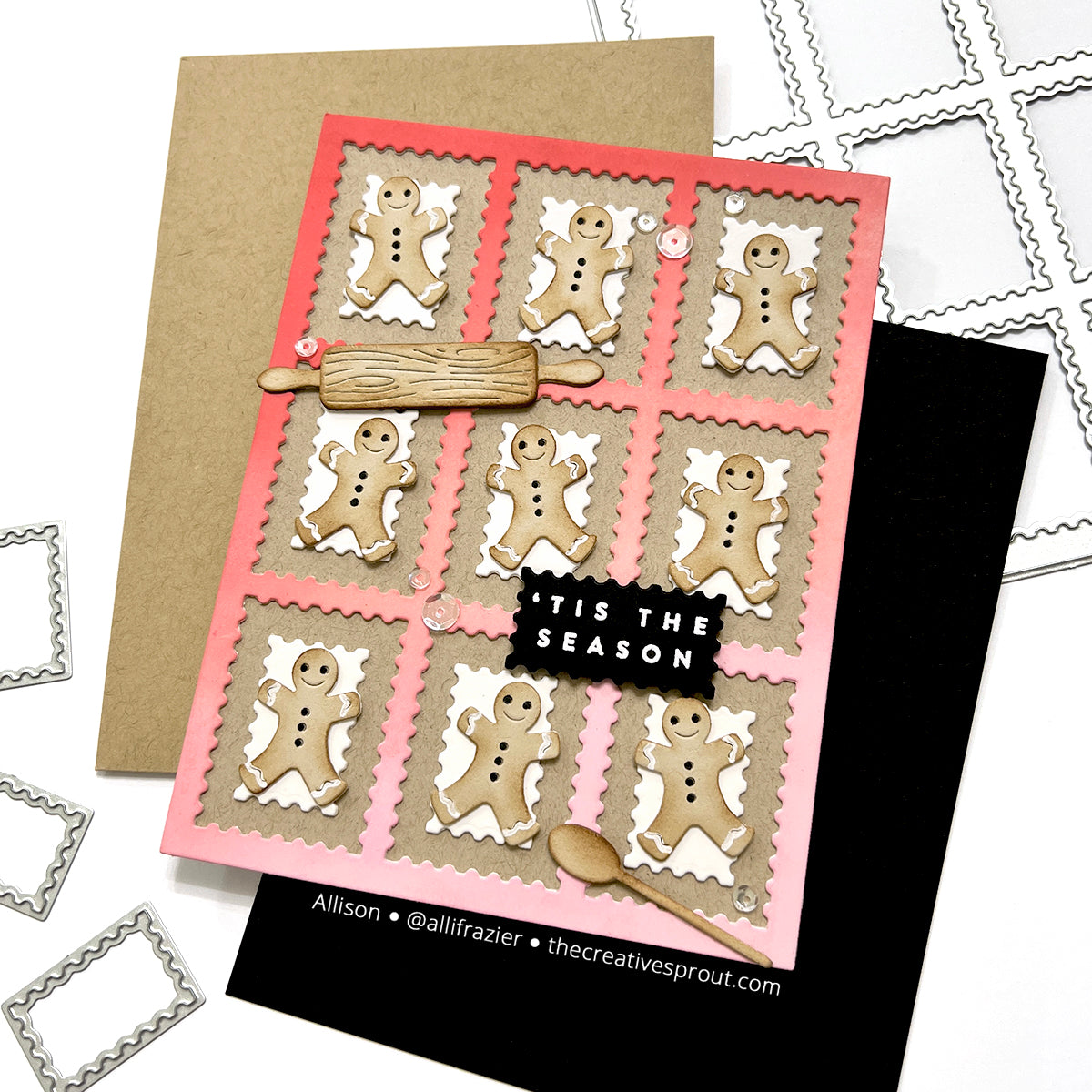 Simon Says Stamp Postage Collage Cover Wafer Dies 1144sd DieCember Christmas Card | color-code:ALT02