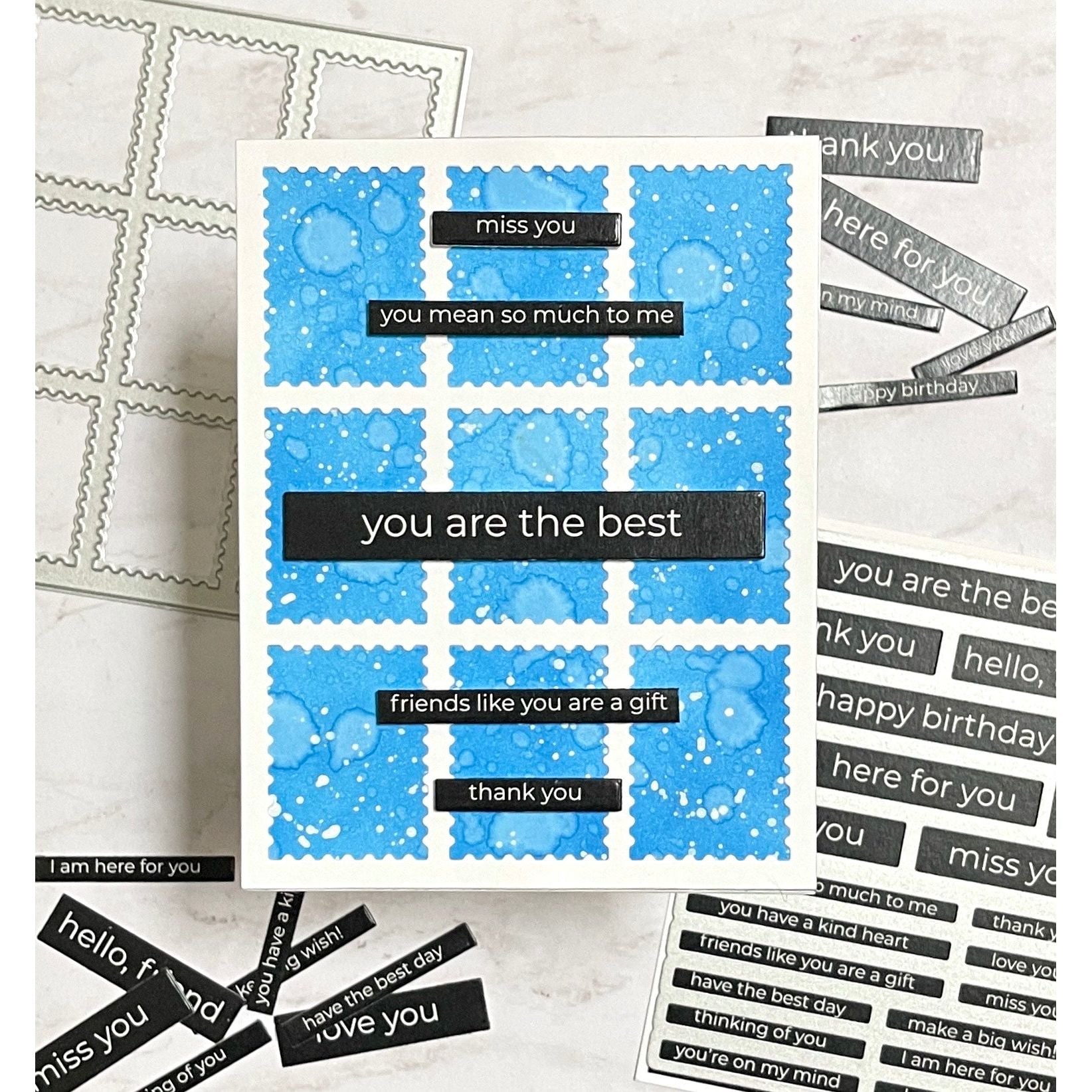 Simon Says Stamp Postage Collage Cover Wafer Dies 1144sd DieCember Friend Card | color-code:ALT05