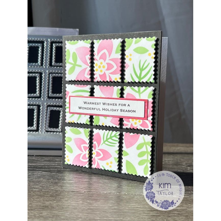 Simon Says Stamp Postage Collage Cover Wafer Dies 1144sd DieCember Christmas Card