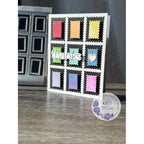 Simon Says Stamp Postage Collage Cover Wafer Dies 1144sd DieCember Thanks Card