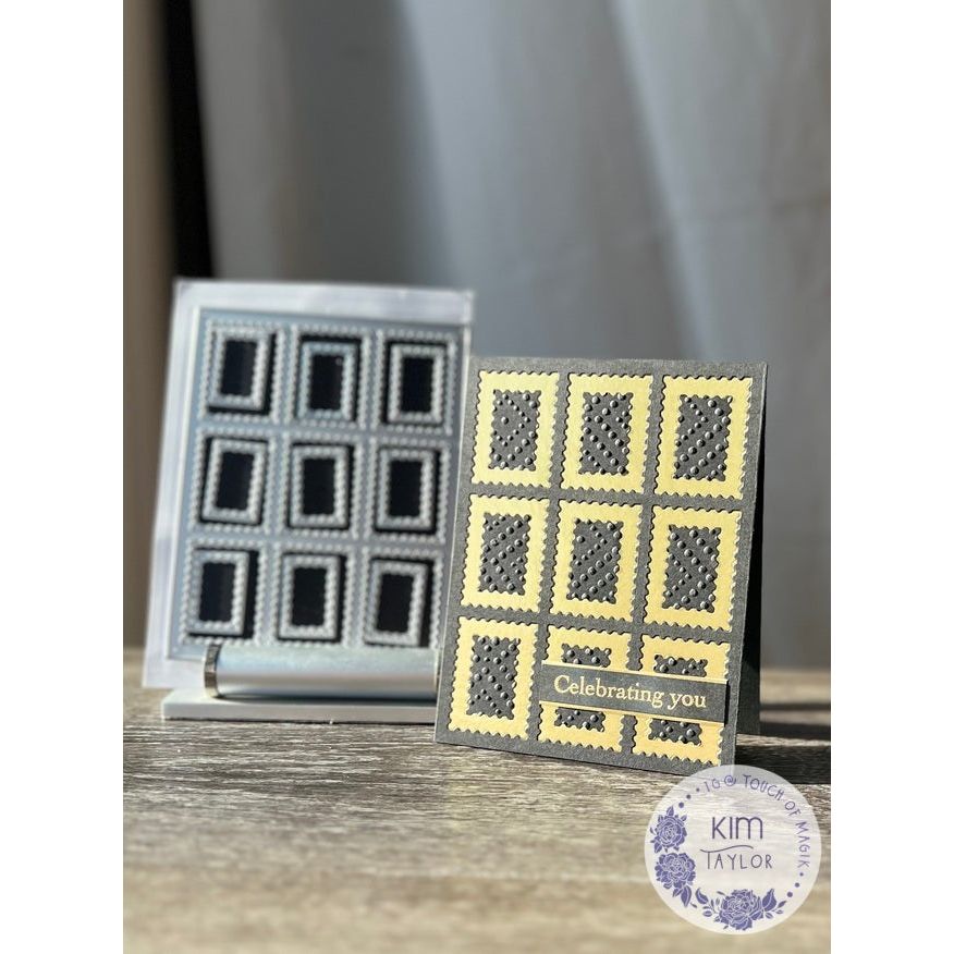Simon Says Stamp Postage Collage Cover Wafer Dies 1144sd DieCember Birthday 
Card